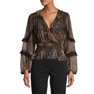 Sale!!! NWT HL Affair Sexy Animal print Blouse Size Medium